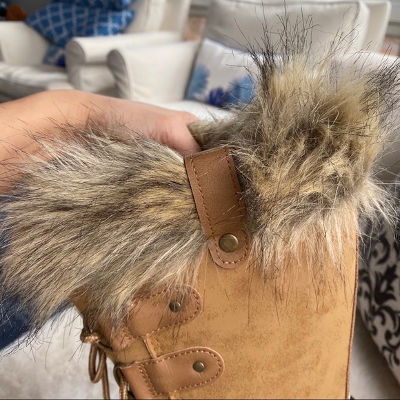 👢 JBU BY JAMBU TAN BLACK FAUX FUR LEATHER WATERPROOF TALL BOOTS! - Picture 8 of 15